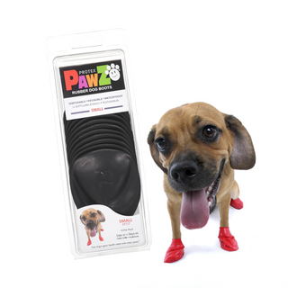 PawZ Rubber Dog Boots, 12 Boots, Black