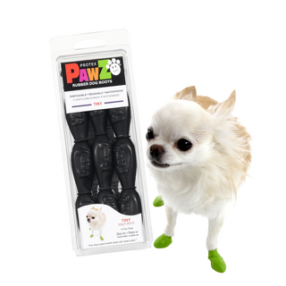 PawZ Rubber Dog Boots, 12 Boots, Black