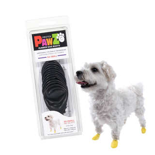 PawZ Rubber Dog Boots, 12 Boots, Black