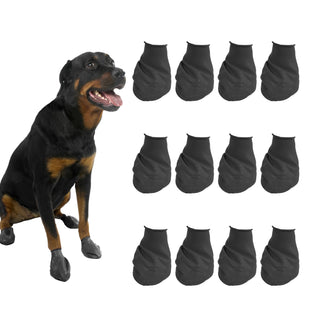 PawZ Rubber Dog Boots, 12 Boots, Black