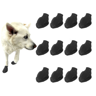 PawZ Rubber Dog Boots, 12 Boots, Black