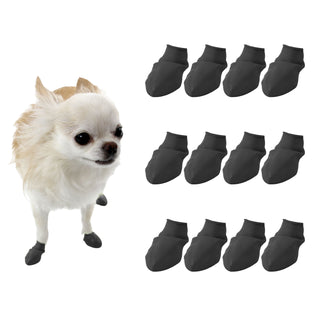 PawZ Rubber Dog Boots, 12 Boots, Black