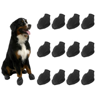 PawZ Rubber Dog Boots, 12 Boots, Black