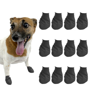 PawZ Rubber Dog Boots, 12 Boots, Black