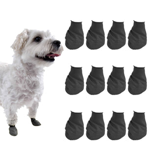 PawZ Rubber Dog Boots, 12 Boots, Black