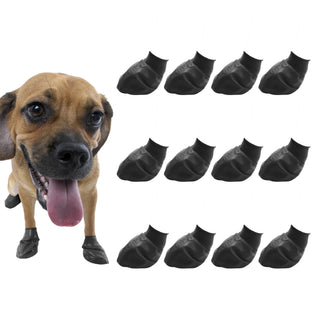 PawZ Rubber Dog Boots, 12 Boots, Black