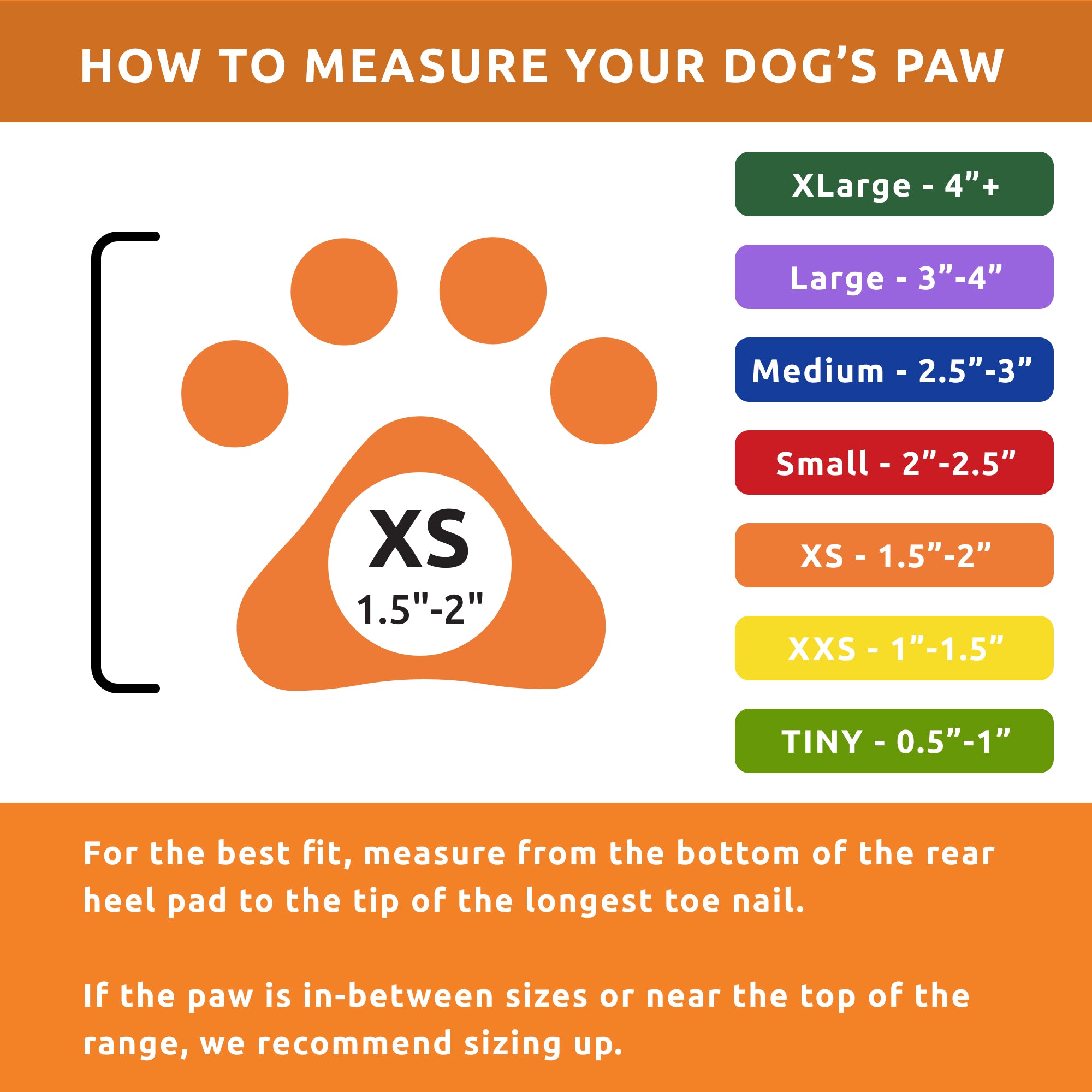 Pawz boots size chart outlet