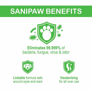 PawZ SANIPAW® Unscented, Odor-Eliminating Paw Wipes for Dogs