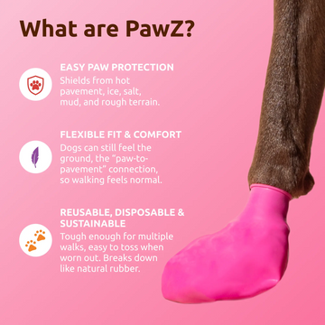 PawZ Rubber Dog Boots, 12 Boots, Pink – PawzDogBoots