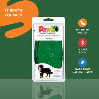 PawZ Rubber Dog Boots, 12 Boots, Classic Colors