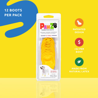 PawZ Rubber Dog Boots, 12 Boots, Classic Colors