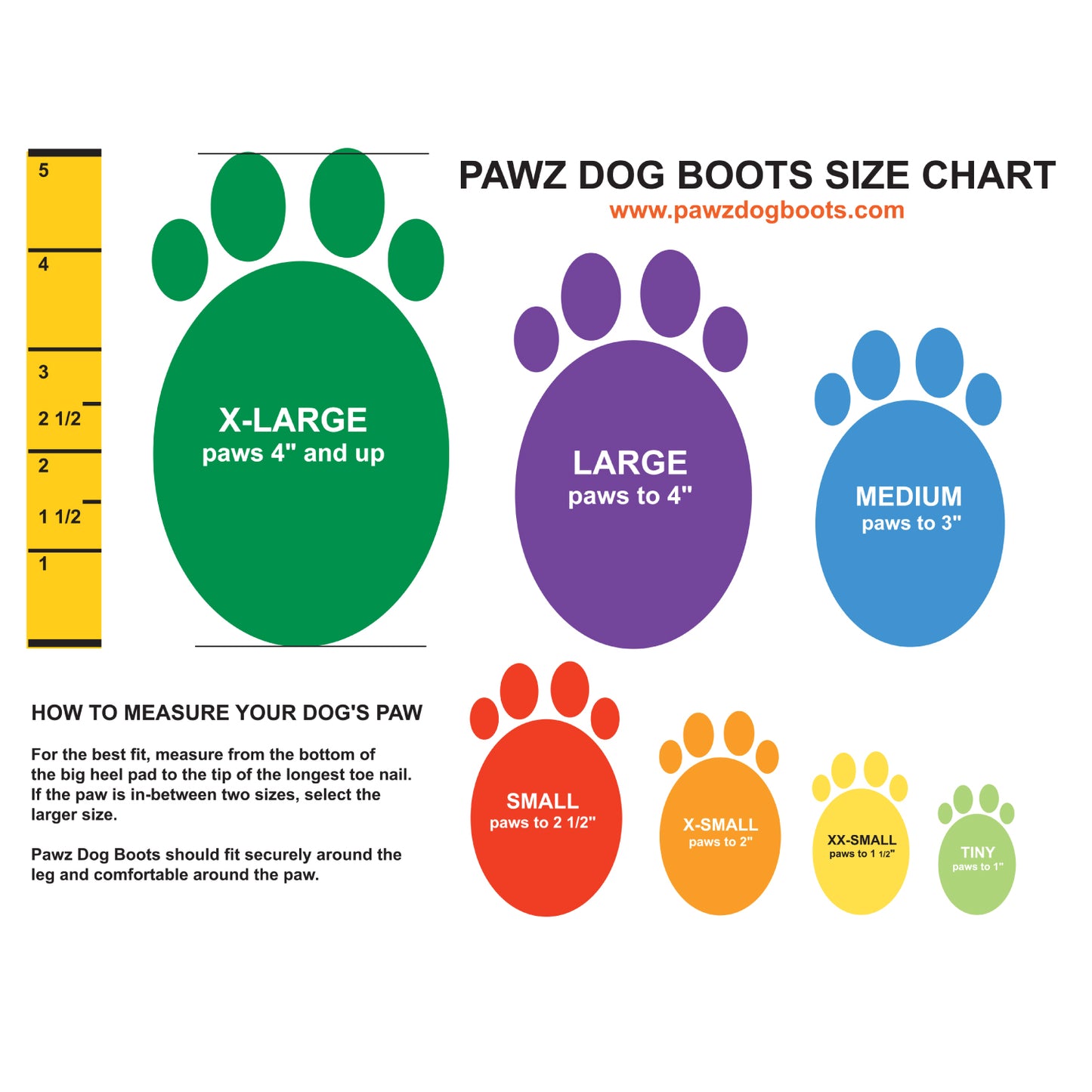 PawZ Medium Size Rubber Boots